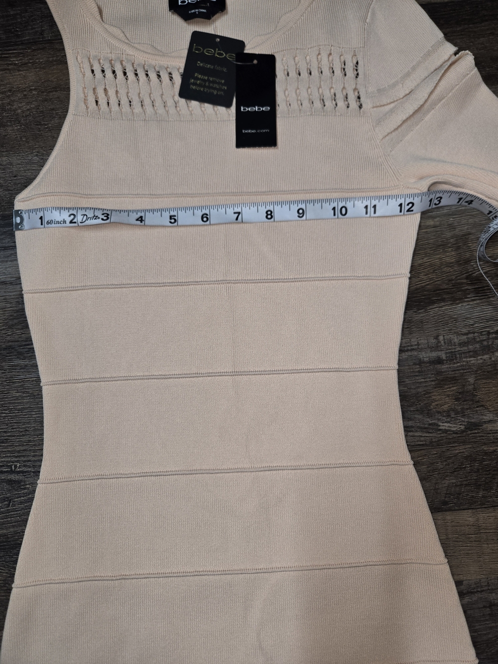 bebe Blush One-Shoulder Bell-Sleeve Bandage Dress - Picture 7 of 8